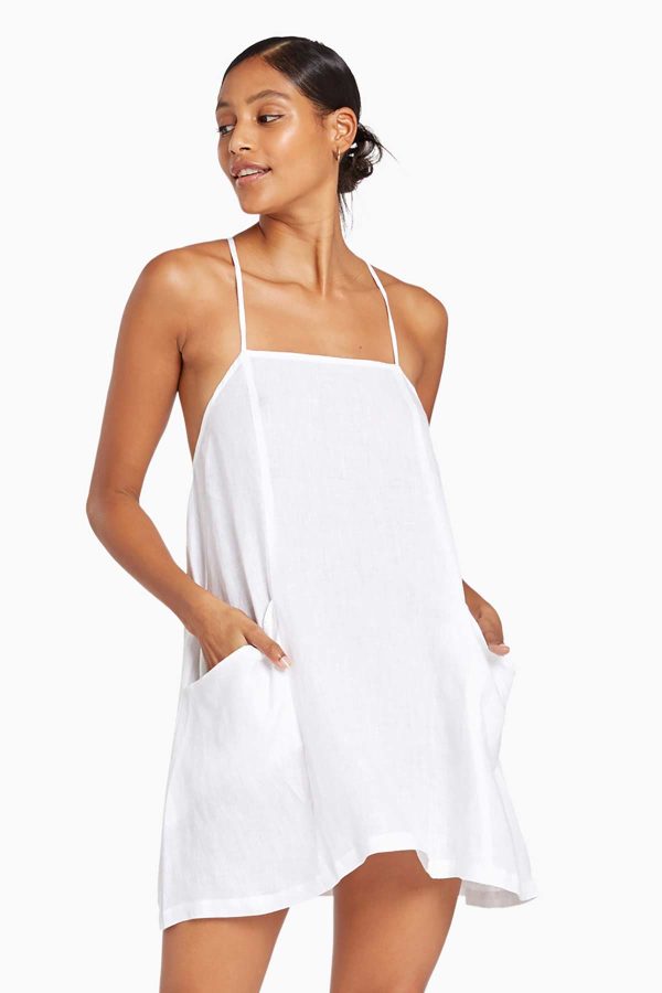 vitamin a nola linen mini dress